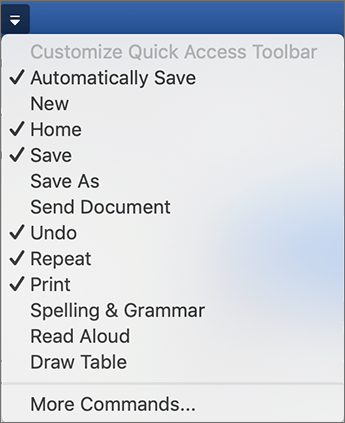 editing toolbars office for mac